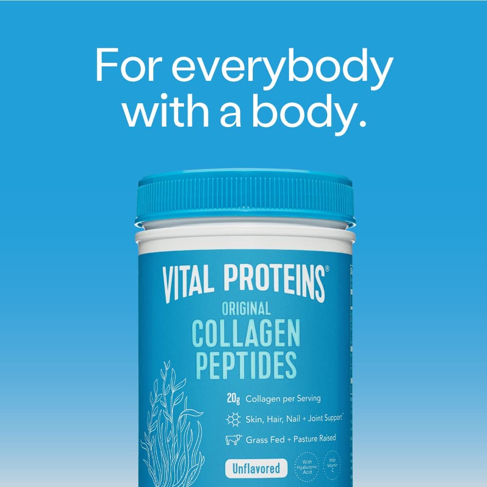 Vital Proteins Collagen Peptides Powder, 9.33 oz, Unflavored with Hyaluronic Acid and Vitamin C