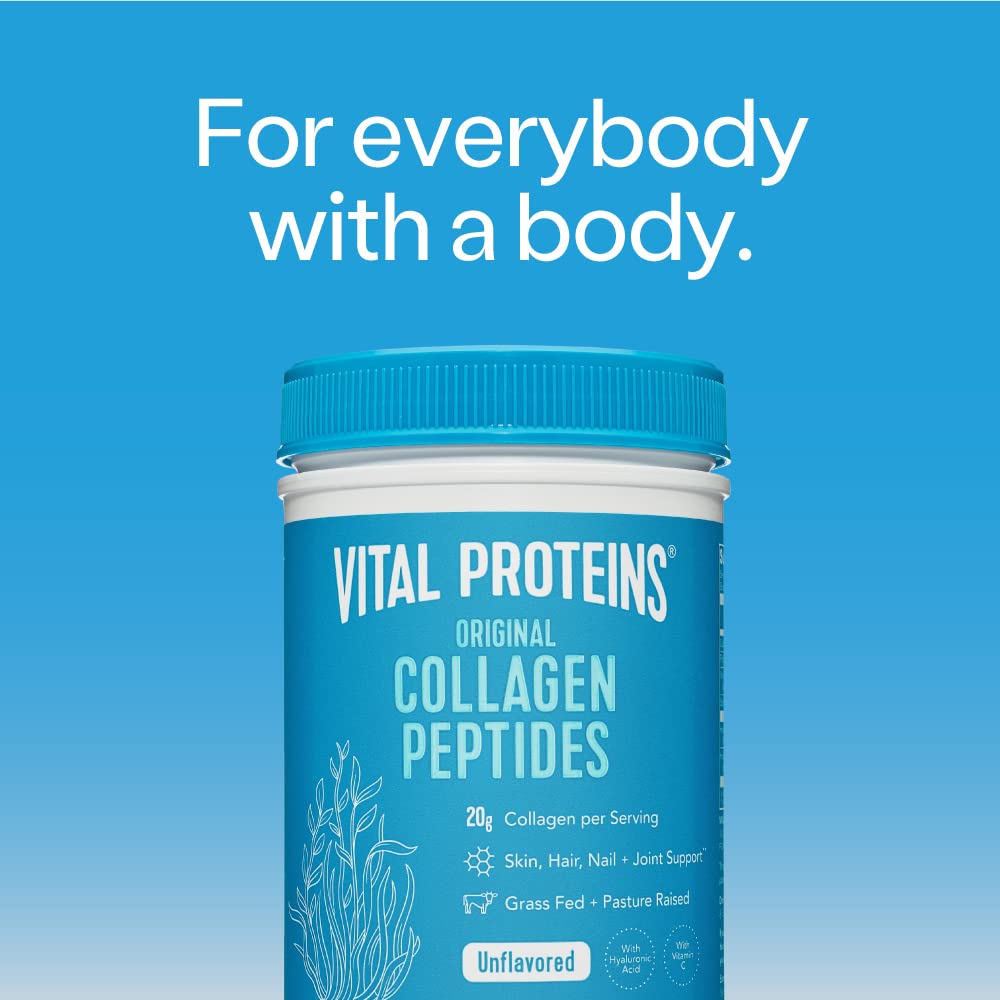 Vital Proteins Collagen Peptides Powder, 9.33 oz, Unflavored with Hyaluronic Acid and Vitamin C