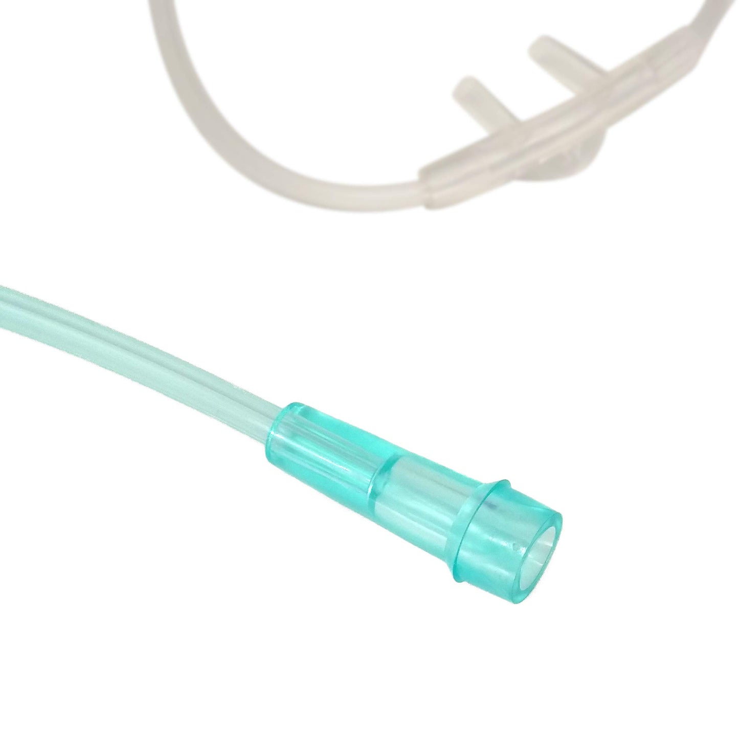 HD HOUDELL High-Flow Soft Nasal Oxygen turbing, Standard Connector 7 Feet, Green Tubing - 3 Pack
