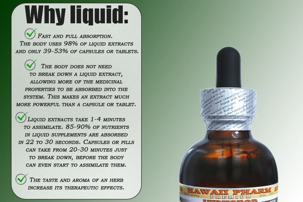 HawaiiPharm Tongkat Ali Liquid Extract, Tongkat Ali (Eurycoma Longifolia ) Root Powder Tincture, Herbal Supplement, Made in USA, 4 fl.oz