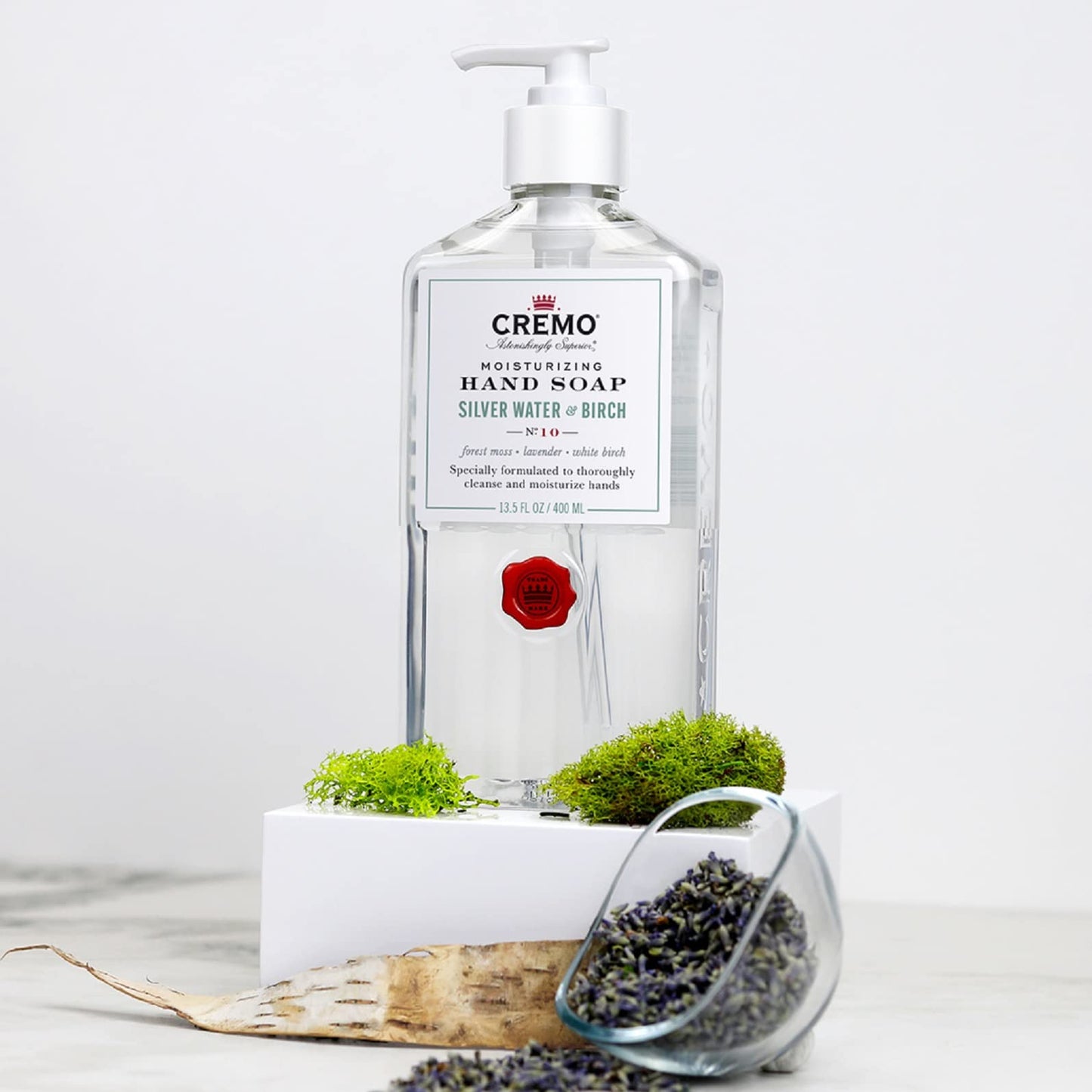 Cremo Silver Water & Birch Hand Soap,Thoroughly Cleanse Dirt & Oil, 13.5 Oz (2-Pack)