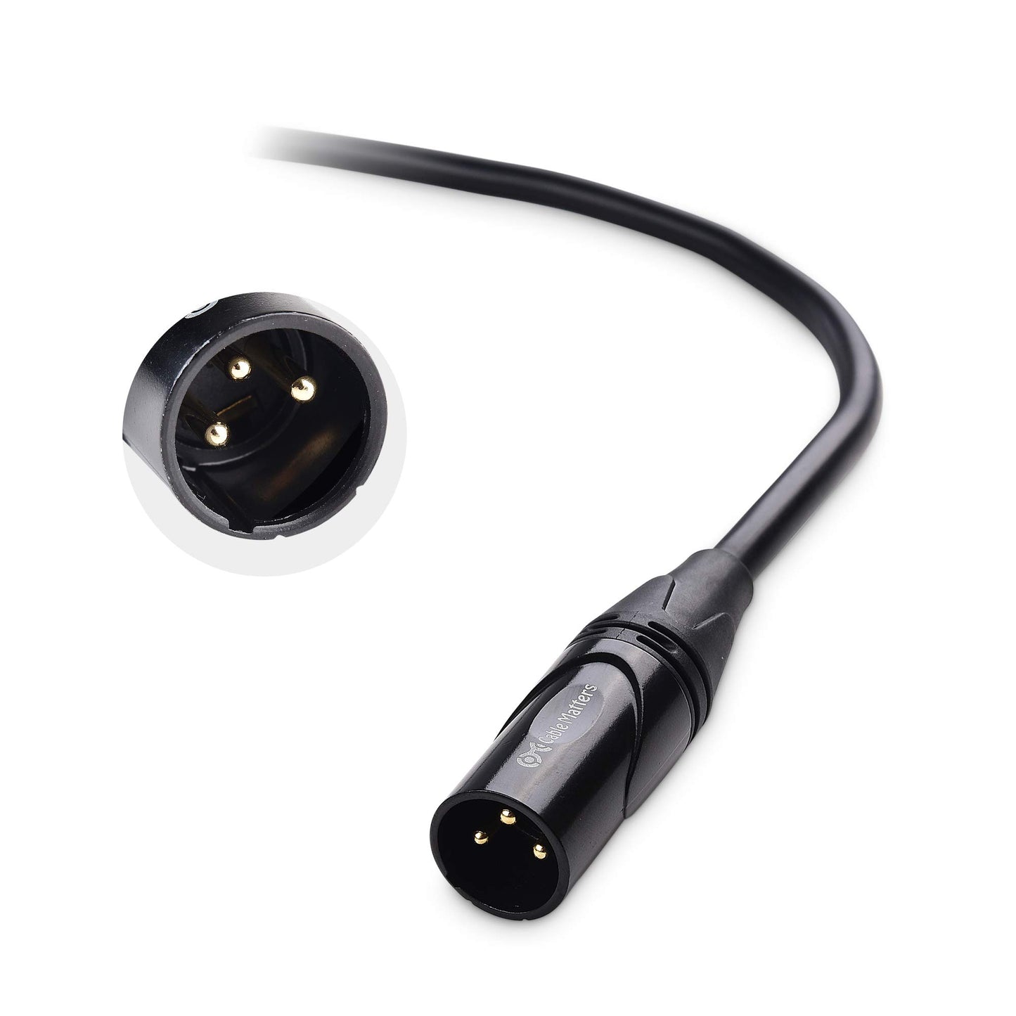 Cable Matters 2-Pack Premium XLR to XLR Microphone Cable 3 Feet, Oxygen-Free Copper (OFC) XLR Male to Female Cord/XLR Cables/Mic Cable