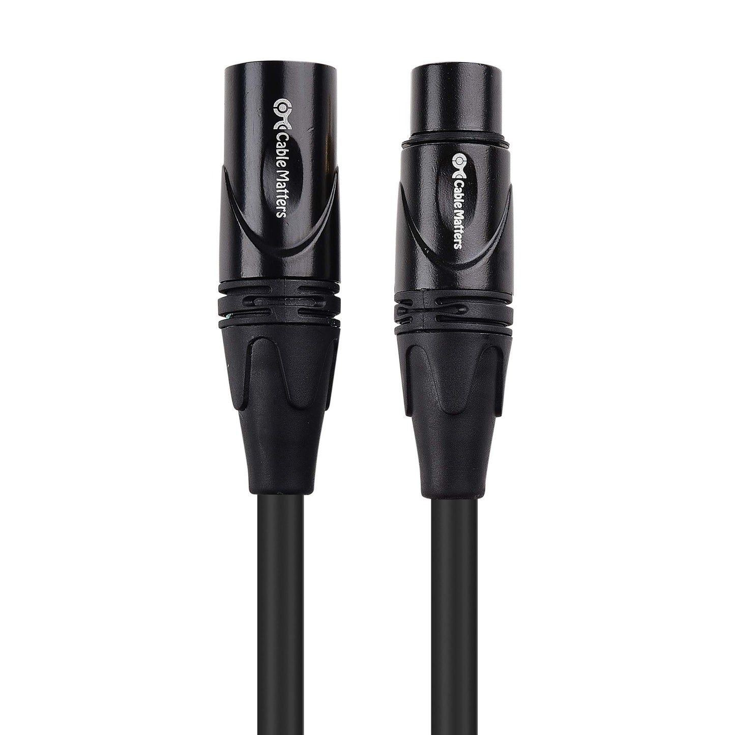 Cable Matters 2-Pack Premium XLR to XLR Microphone Cable 3 Feet, Oxygen-Free Copper (OFC) XLR Male to Female Cord/XLR Cables/Mic Cable