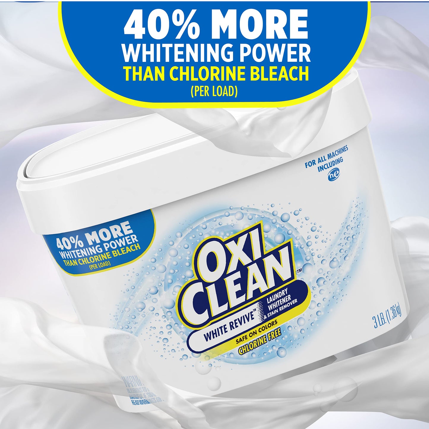 OxiClean White Revive Laundry Whitener Stain Remover, 5 Lbs