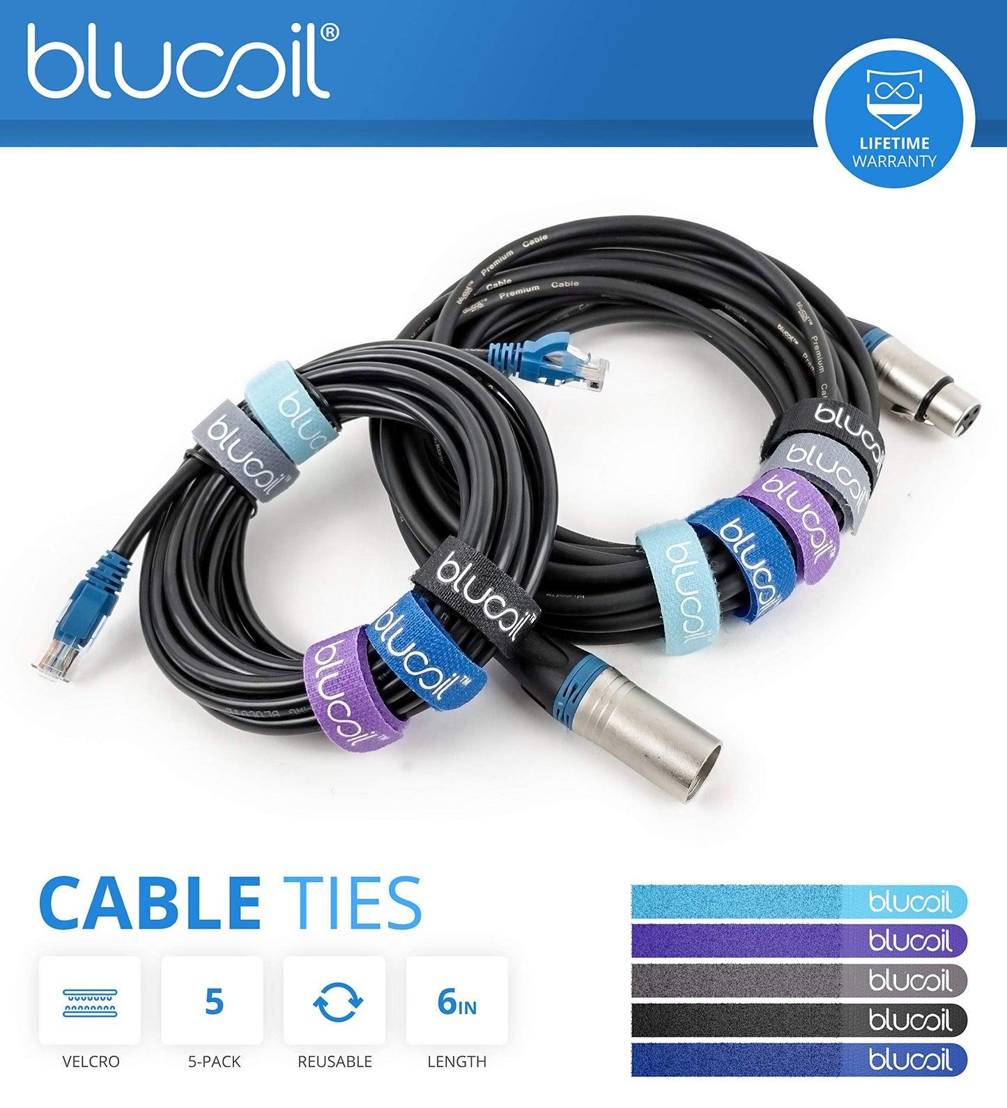 sE Electronics DM1 Dynamite Active in-Line Preamp for Dynamic and Passive Ribbon Microphones Bundle with Blucoil 2-Pack of 10-FT Balanced XLR Cables, and 5-Pack of Reusable Velcro Cable Ties