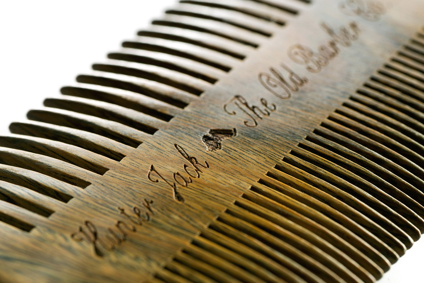 Beard Comb Kit for Men - Great for Head Hair, Beard Grooming & Mustache - Sandalwood Handmade Premium Wood - Fine Dual Action Teeth - Beard Care Kit for Men, Gift "Hunter Jack" PU Leather Case