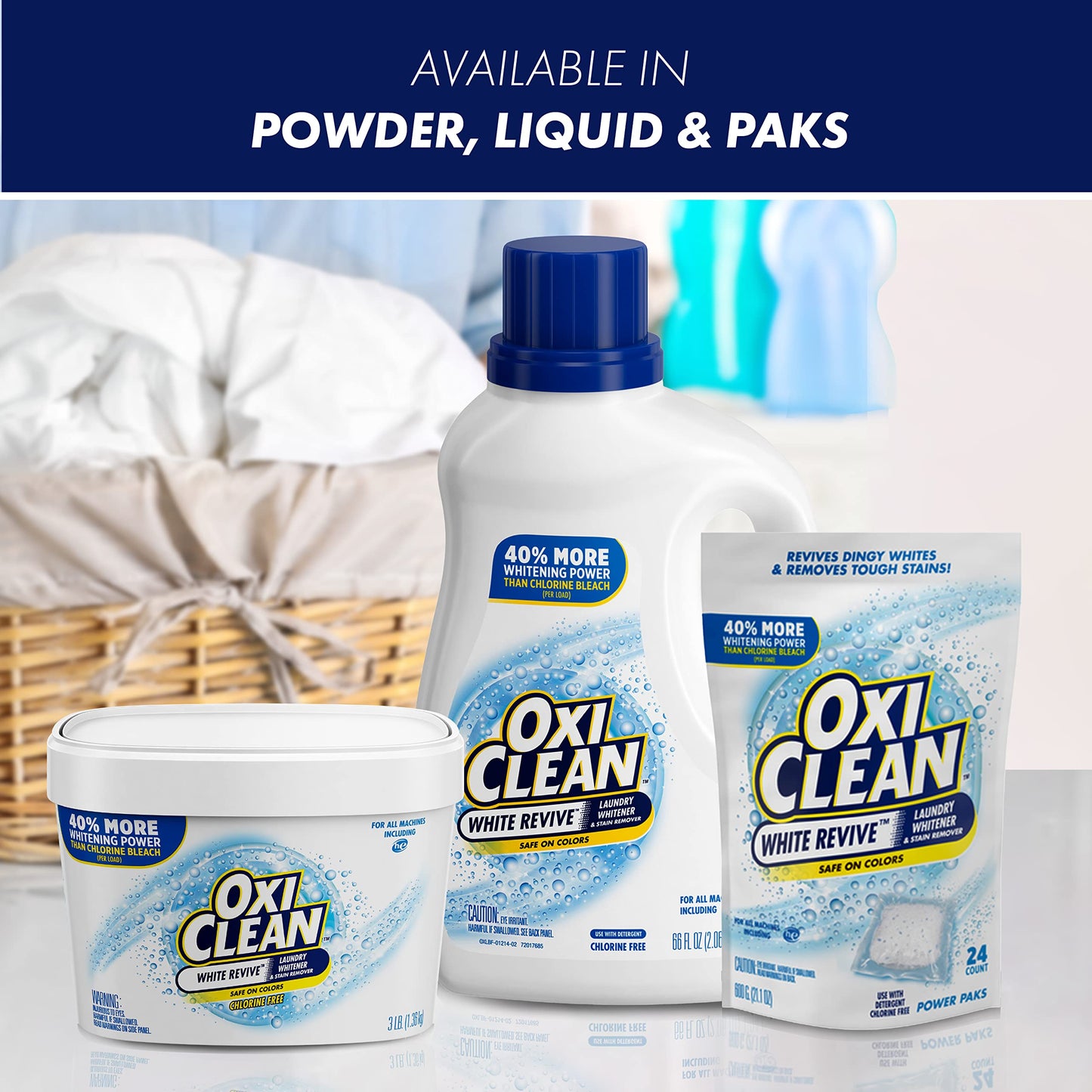 OxiClean White Revive Laundry Whitener Stain Remover, 5 Lbs