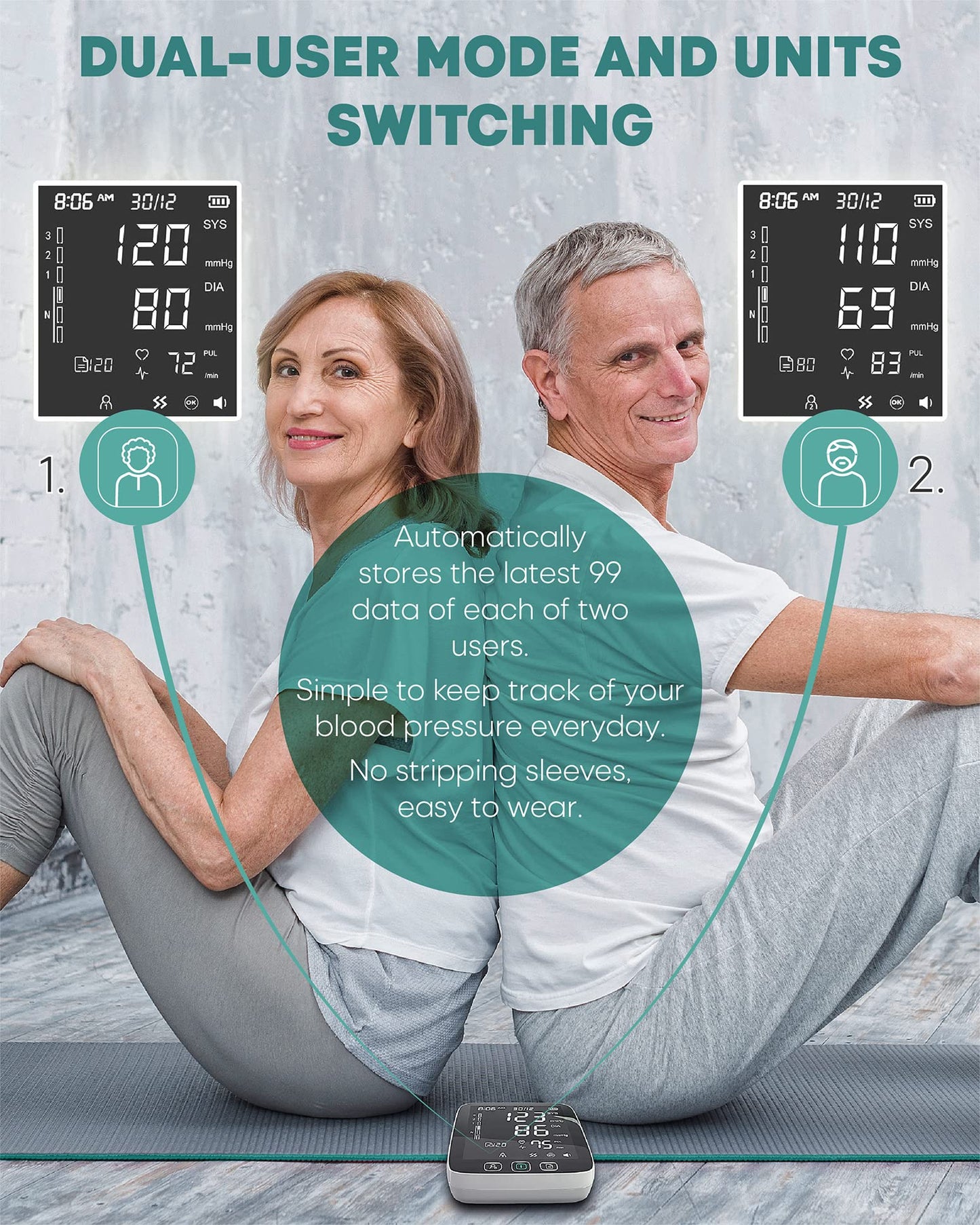 All New LAZLE Blood Pressure Monitor - Automatic Upper Arm Machine & Accurate Adjustable Digital BP Cuff Kit - Largest Backlit Display - 200 Sets Memory, Includes Batteries, Carrying Case