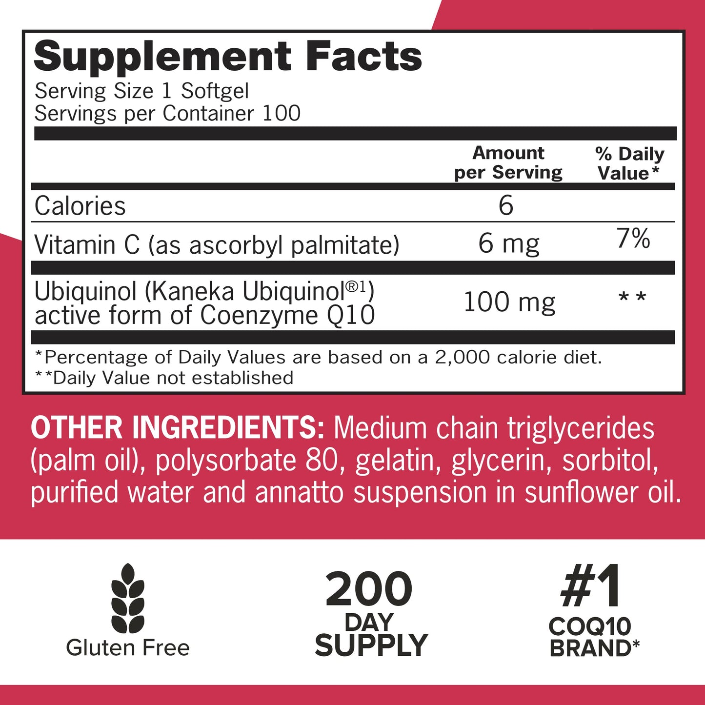 Ubiquinol CoQ10 100mg Softgels, Qunol Mega Ubiquinol 100mg - Superior Absorption - Active form of Coenzyme Q10 for Heart Health & Healthy Blood Pressure Levels - 100 Count (Pack of 2)