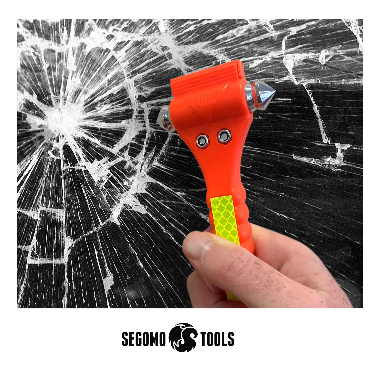 Segomo Tools 2 Packs of Emergency Escape Safety Hammer with Car Window Breaker & Seat Belt Cutter | Car Safety Tool | Seat Belt Cutter and Glass Breaker | Emergency Car Tool - ESHM02